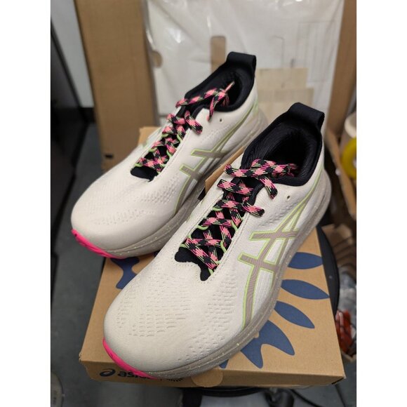 ASICS Women's Gel-Nimbus 25 Trail Shoes Nature Bathing/Lime Green Size 8 - Picture 2 of 8